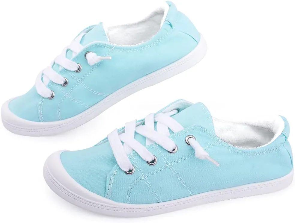 Women's Slip On Canvas Sneaker Low Top Casual Walking Shoes Classic Comfort Flat Fashion Sneakers