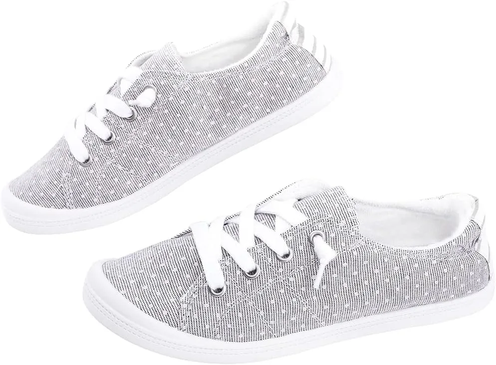 Women's Slip On Canvas Sneaker Low Top Casual Walking Shoes Classic Comfort Flat Fashion Sneakers