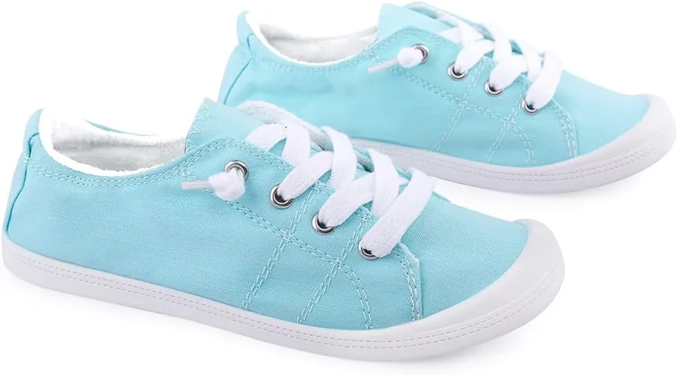 Women's Slip On Canvas Sneaker Low Top Casual Walking Shoes Classic Comfort Flat Fashion Sneakers