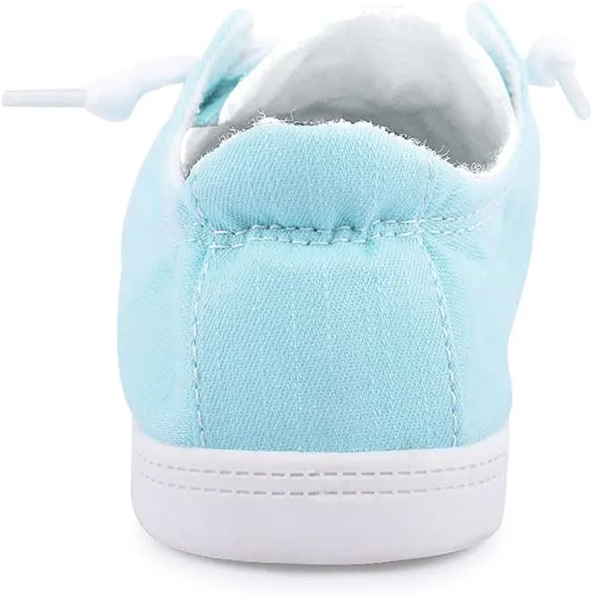 Women's Slip On Canvas Sneaker Low Top Casual Walking Shoes Classic Comfort Flat Fashion Sneakers