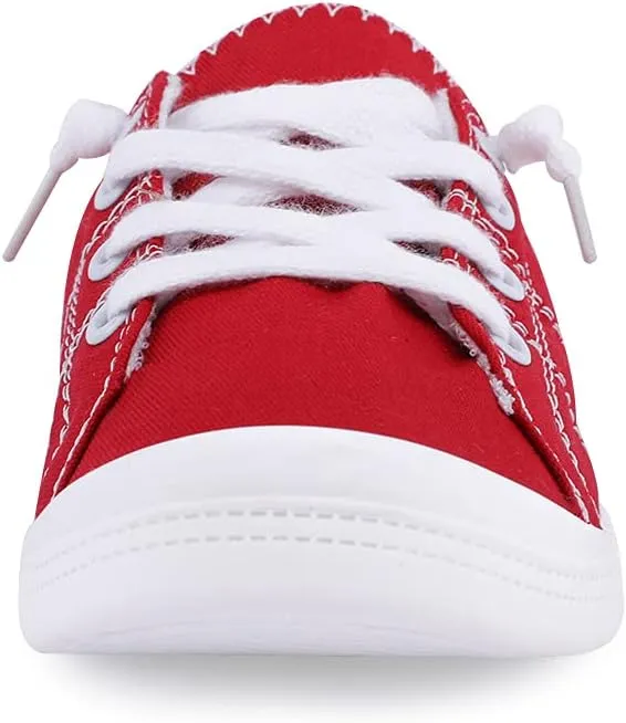 Women's Slip On Canvas Sneaker Low Top Casual Walking Shoes Classic Comfort Flat Fashion Sneakers