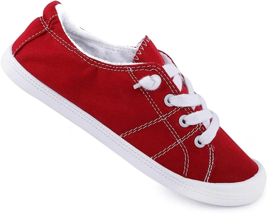 Women's Slip On Canvas Sneaker Low Top Casual Walking Shoes Classic Comfort Flat Fashion Sneakers