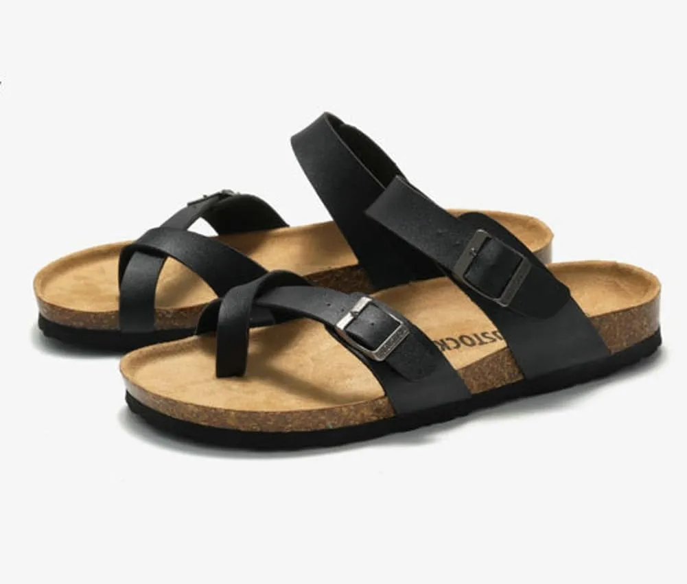 Women's Thong Sandals Open Toe Slip On Slippers Comfort Cork Footbed Open Tote Summer Beach Flat Sandals 2025