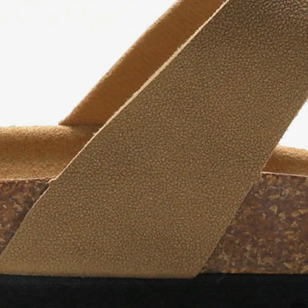 Women's Thong Sandals Open Toe Slip On Slippers Comfort Cork Footbed Open Tote Summer Beach Flat Sandals 2025