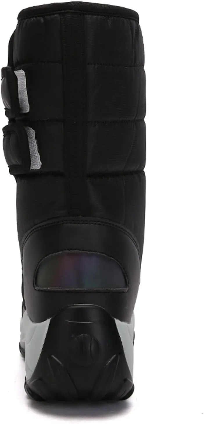 Women's Waterproof Snow Boot Fur Lined Boots Mid Calf Boots Anti-Slip Warm Boots Winter Boots Wide Width Ski Boots