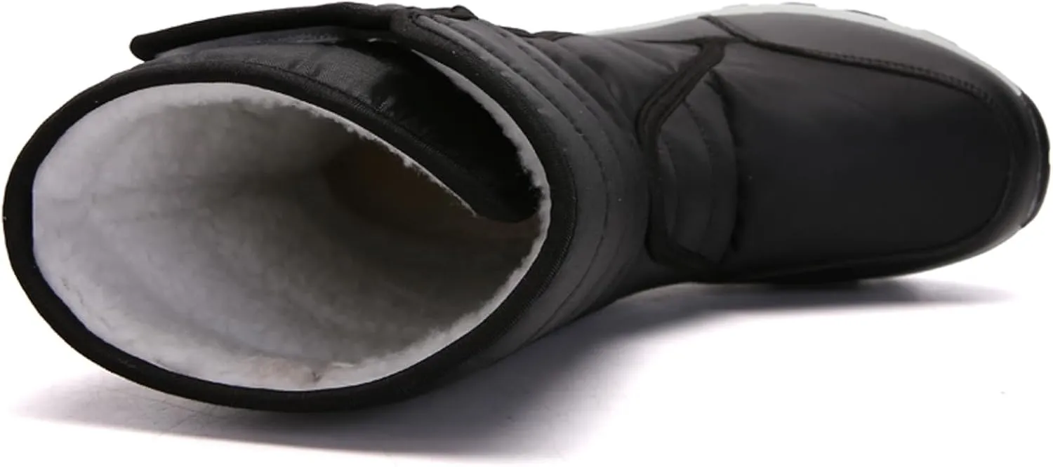 Women's Waterproof Snow Boot Fur Lined Boots Mid Calf Boots Anti-Slip Warm Boots Winter Boots Wide Width Ski Boots