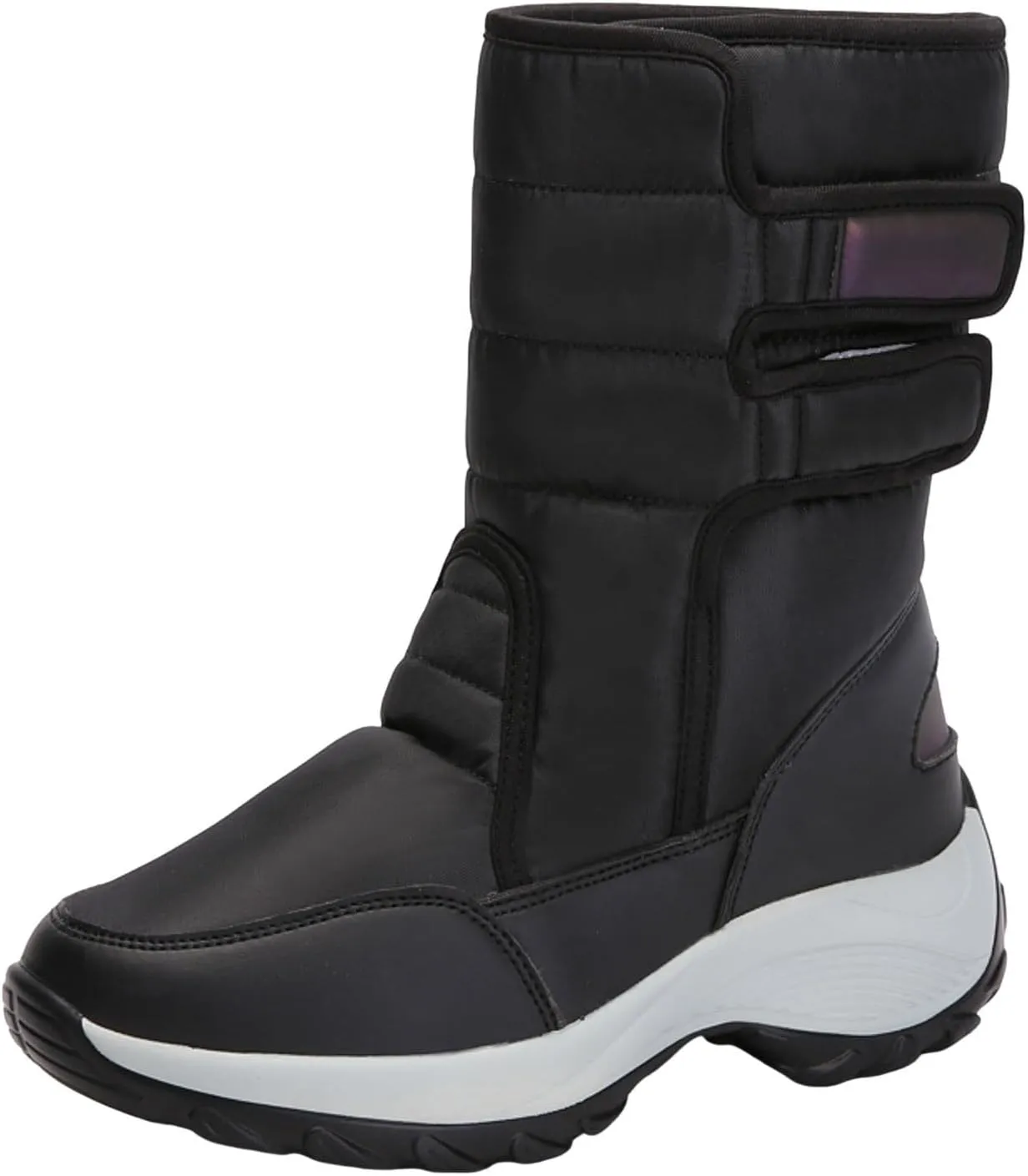 Women's Waterproof Snow Boot Fur Lined Boots Mid Calf Boots Anti-Slip Warm Boots Winter Boots Wide Width Ski Boots