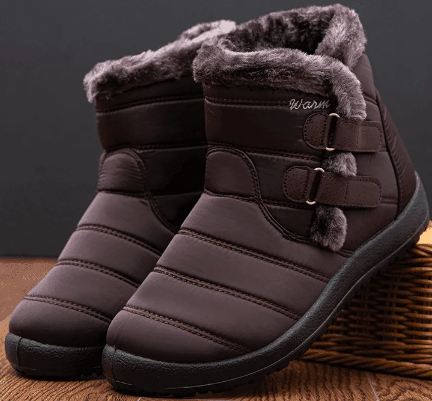 Womens Waterproof Snow Boots Winter Shoes With Warm Plush Fleece Lined Ankle Booties