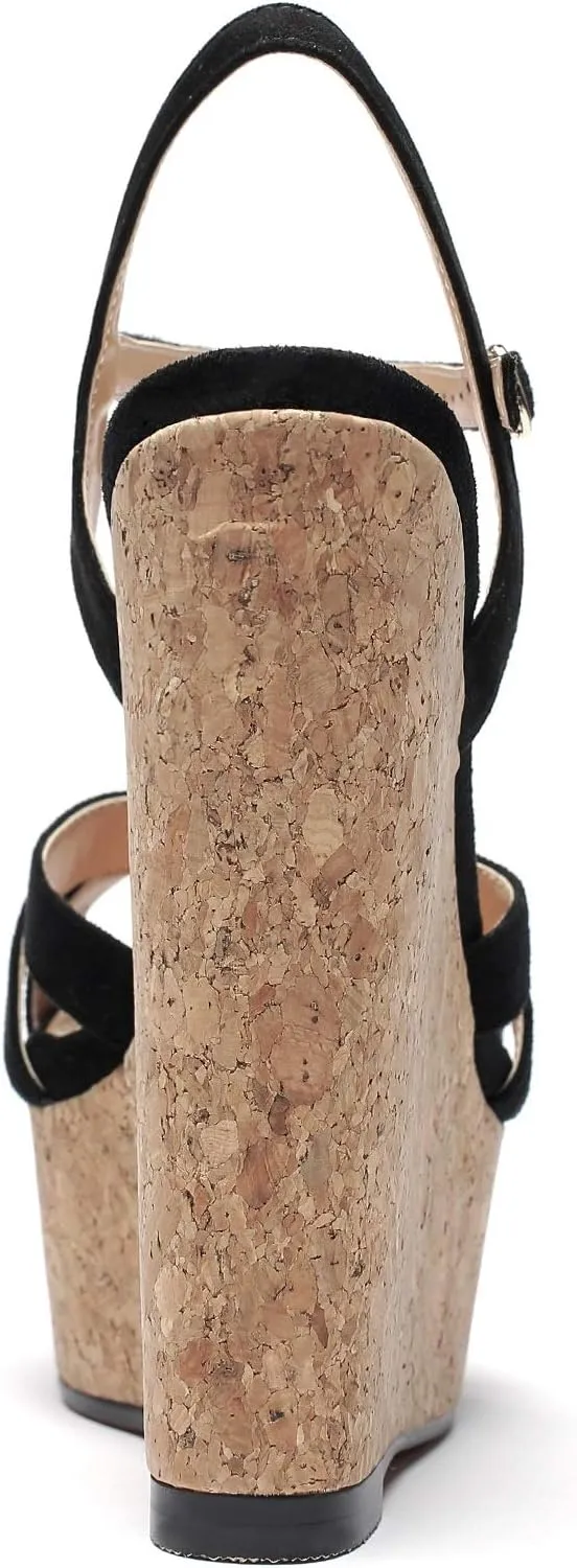 YODEKS Women's Platform Wedges|High Heel Wedge Sandals|Ankle Strap Open Toe Platform Heels