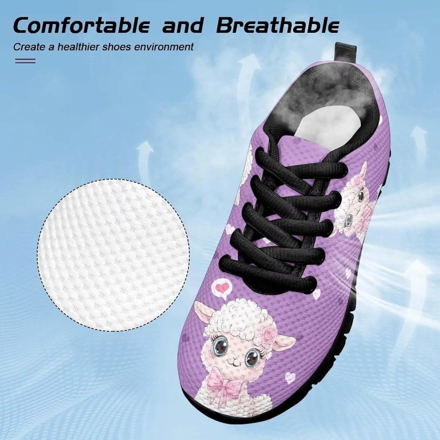 Yzaoxia Kids Tennis Shoes for Girls Sport Shoes for Running Walking Hiking Sneakers Lace Up Footwear Trainers for School Gym Outdoor Size 11-Size 5