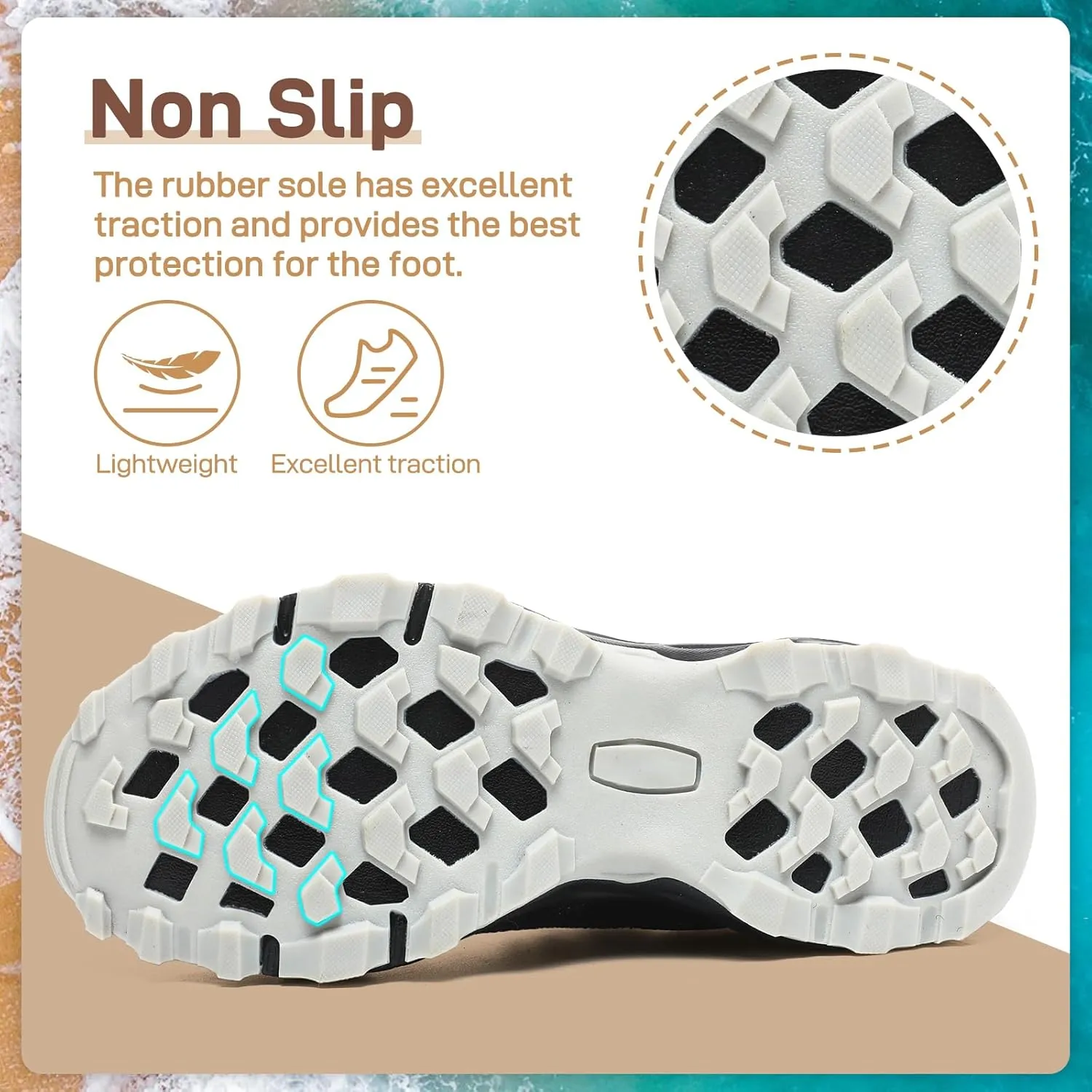 ziitop Womens Hiking Water Shoes for Women Quick Dry Outdoor Sport Sneakers Non Slip Lightweight Breathable Summer Trekking and Walking Climbing Shoe