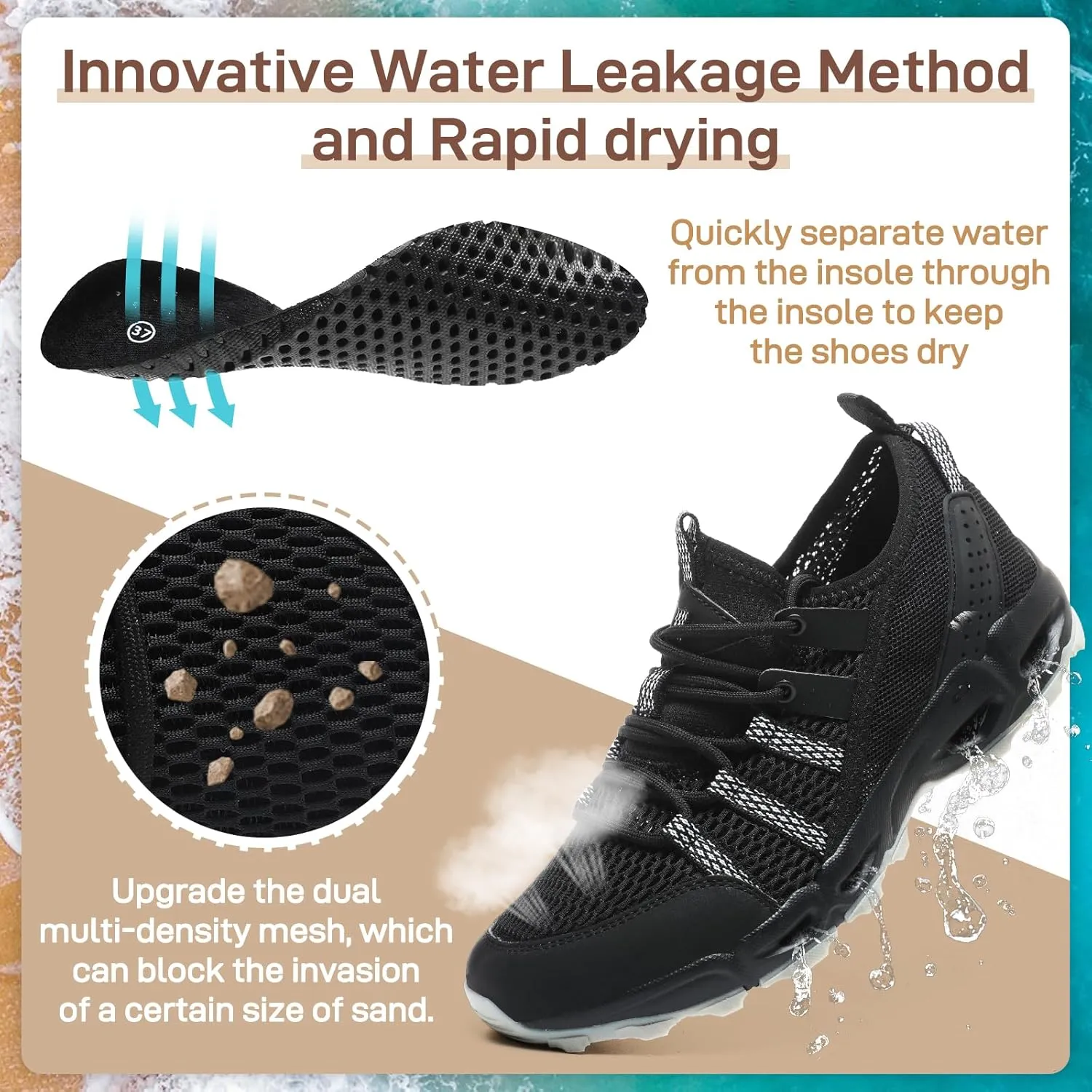 ziitop Womens Hiking Water Shoes for Women Quick Dry Outdoor Sport Sneakers Non Slip Lightweight Breathable Summer Trekking and Walking Climbing Shoe