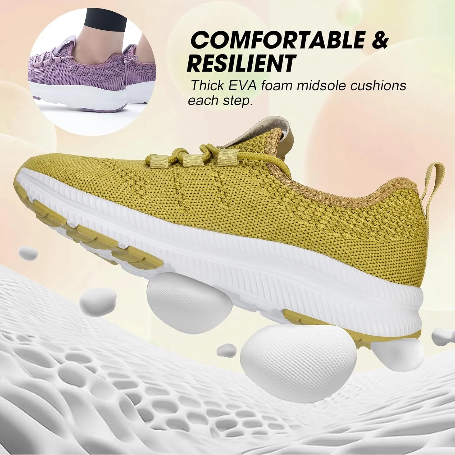 ZOVE Wide Toe Box Shoes Women Extra Wide Width Sneakers Ultra Light Road Running Shoes Non-Slip Tennis Sneakers Breathable Walking Athletic