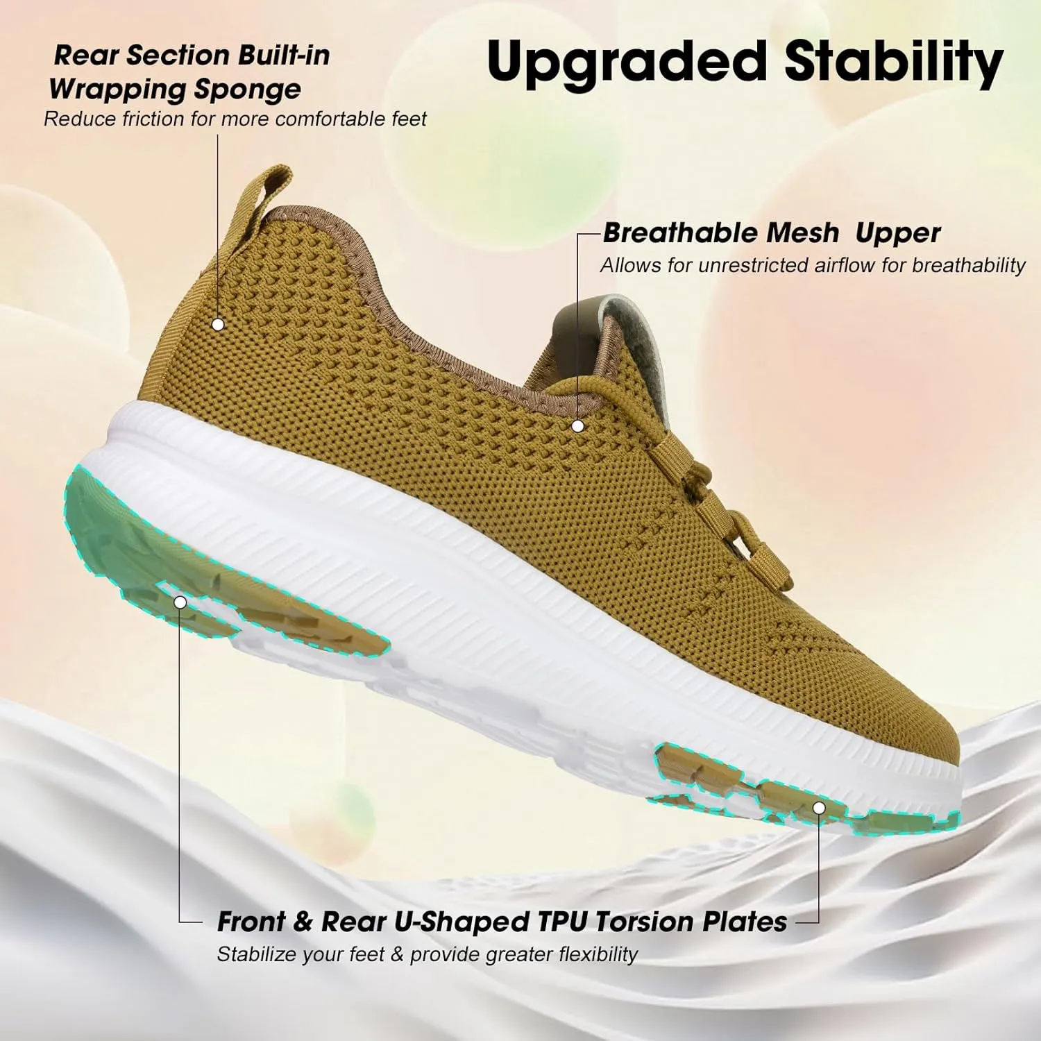 ZOVE Wide Toe Box Shoes Women Extra Wide Width Sneakers Ultra Light Road Running Shoes Non-Slip Tennis Sneakers Breathable Walking Athletic