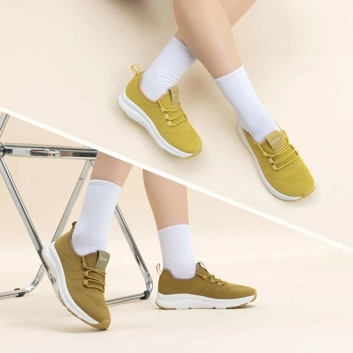 ZOVE Wide Toe Box Shoes Women Extra Wide Width Sneakers Ultra Light Road Running Shoes Non-Slip Tennis Sneakers Breathable Walking Athletic