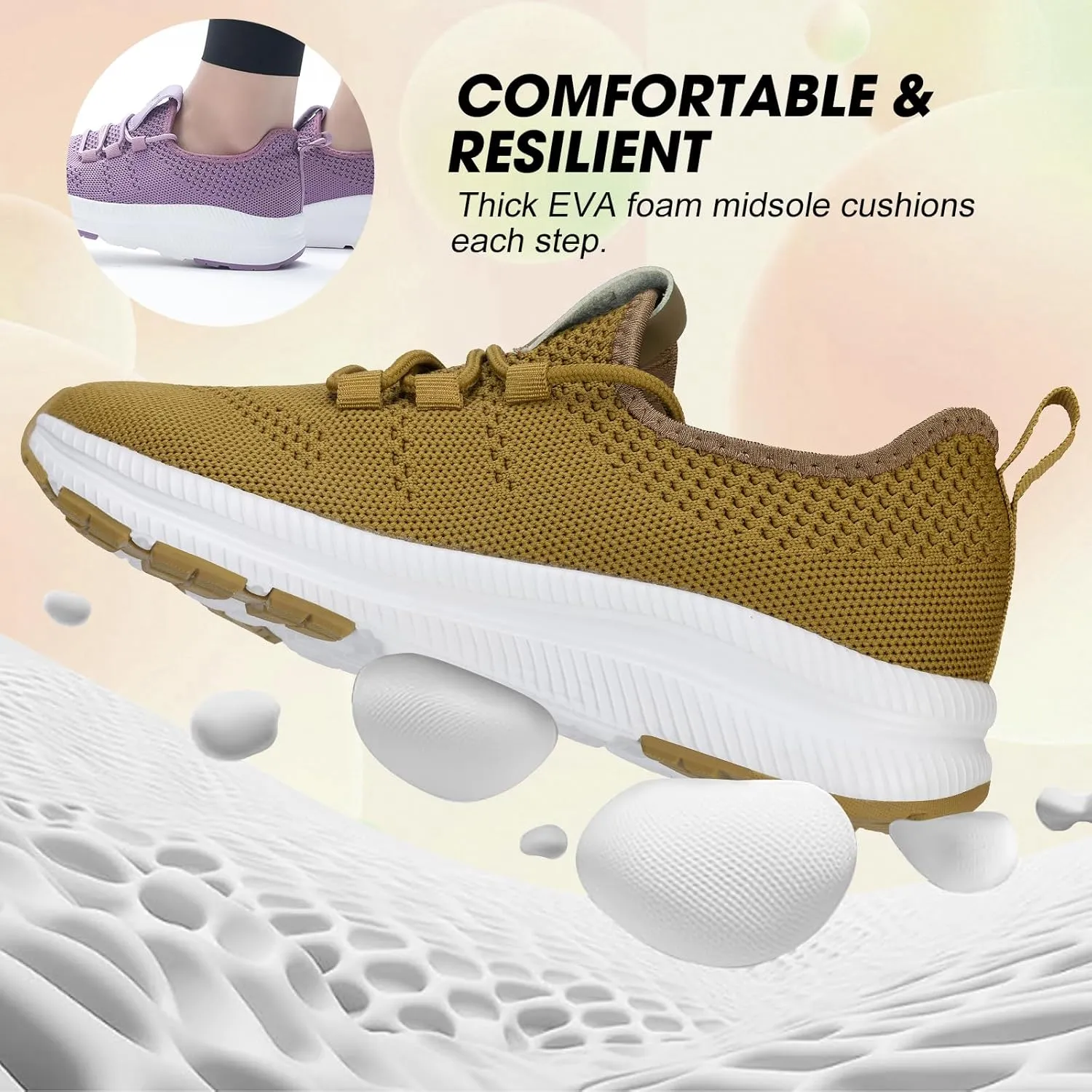 ZOVE Wide Toe Box Shoes Women Extra Wide Width Sneakers Ultra Light Road Running Shoes Non-Slip Tennis Sneakers Breathable Walking Athletic